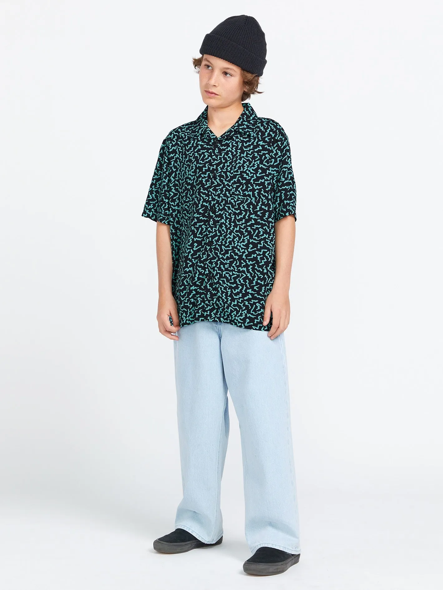 Big Boys Asphalt Beach Short Sleeve Shirt - Black sold by Volcom product image thumbnail 5