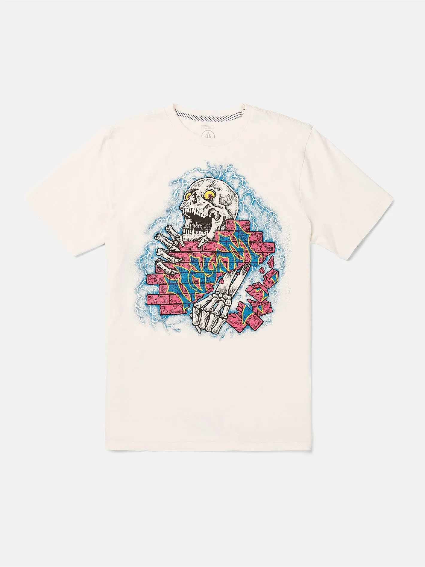 Wall Puncher Short Sleeve Tee - Off White sold by Volcom