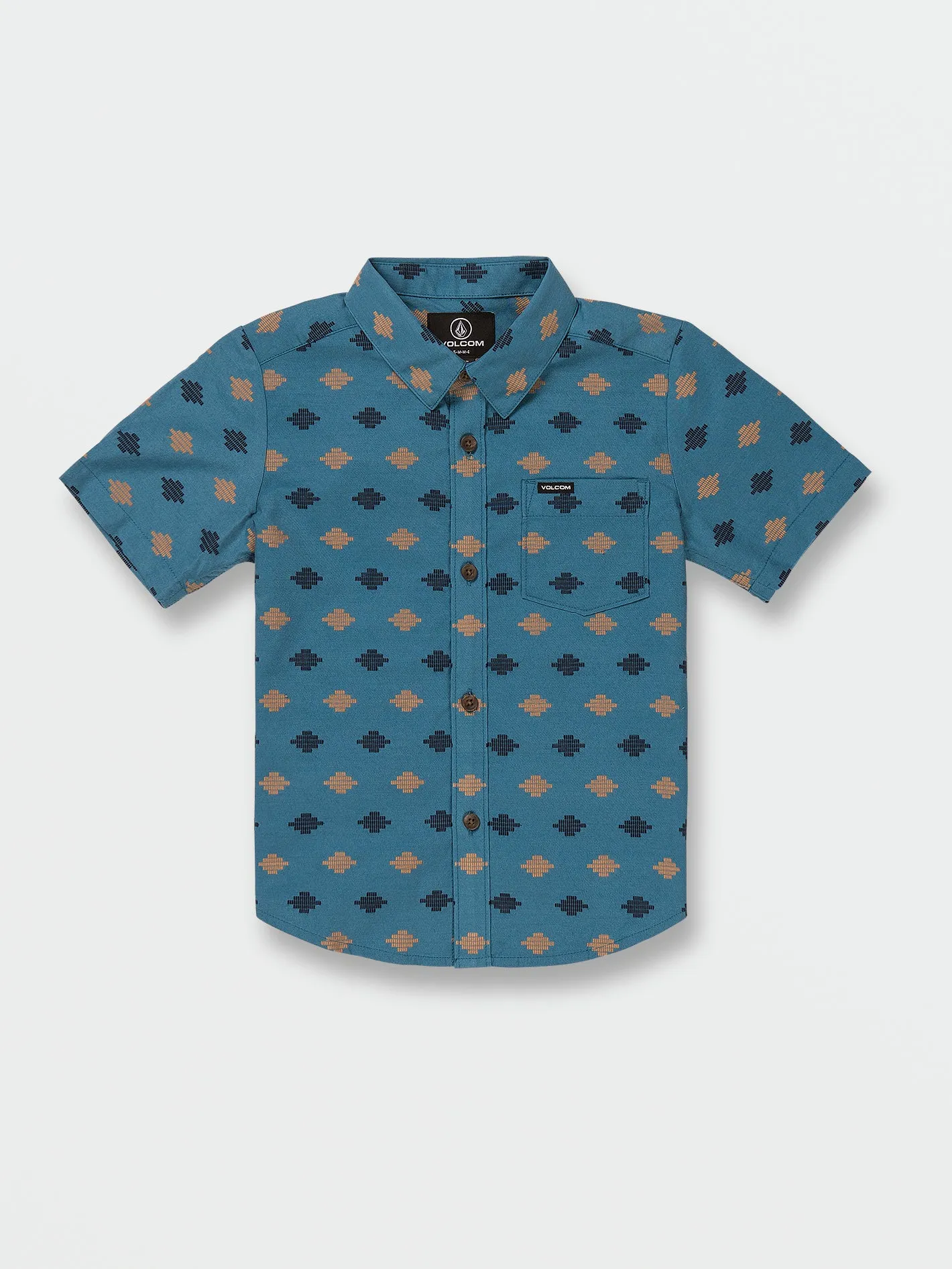 Little Boys Stackstone Short Sleeve Shirt - Aged Indigo sold by Volcom