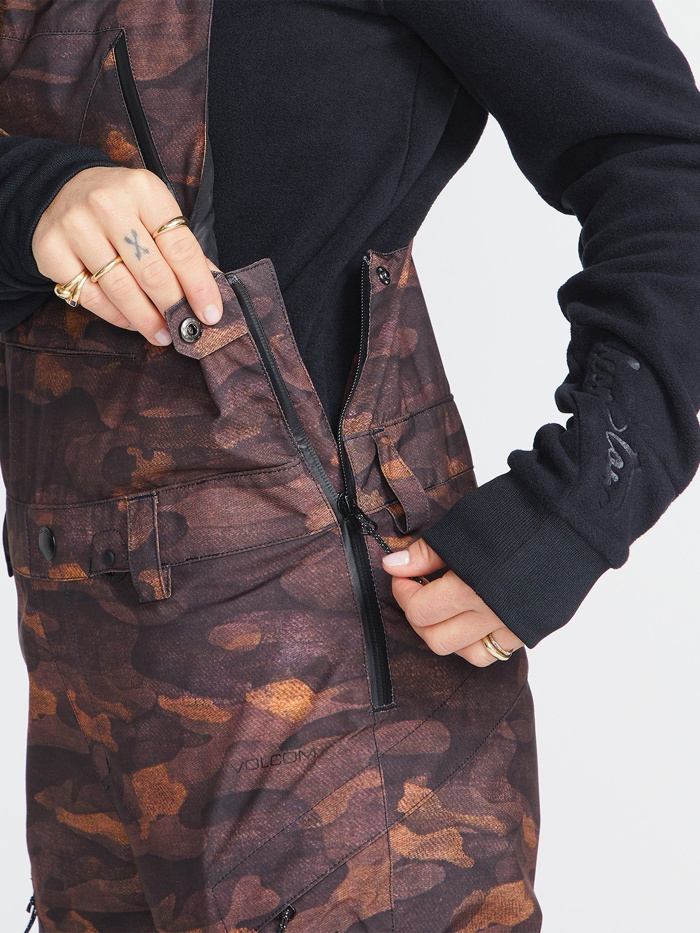 Womens Elm Stretch Gore Bib Overall - Dusk Camo (2022) sold by Volcom product image thumbnail 5