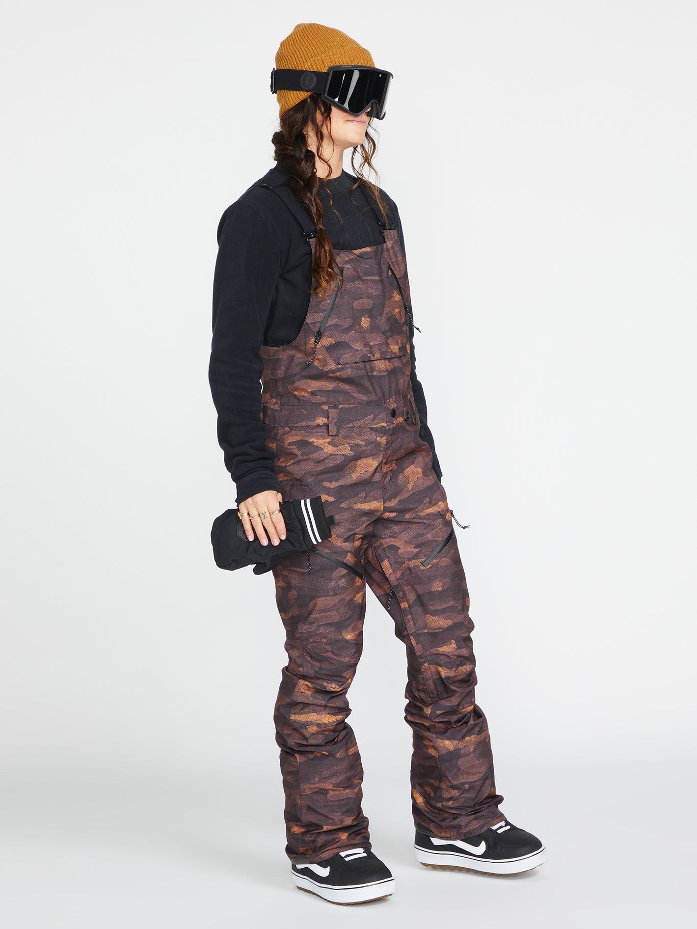 Womens Elm Stretch Gore Bib Overall - Dusk Camo (2022) sold by Volcom