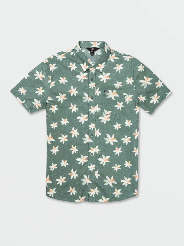 Warbler Short Sleeve Woven Shirt - Dark Forest sold by Volcom