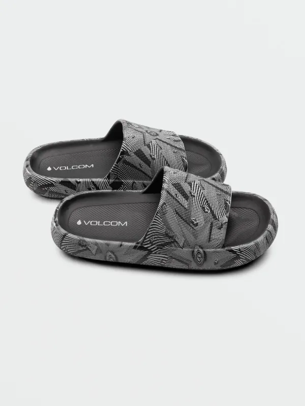 Womens Stoney Cloud Slide Sandals - Black White sold by Volcom