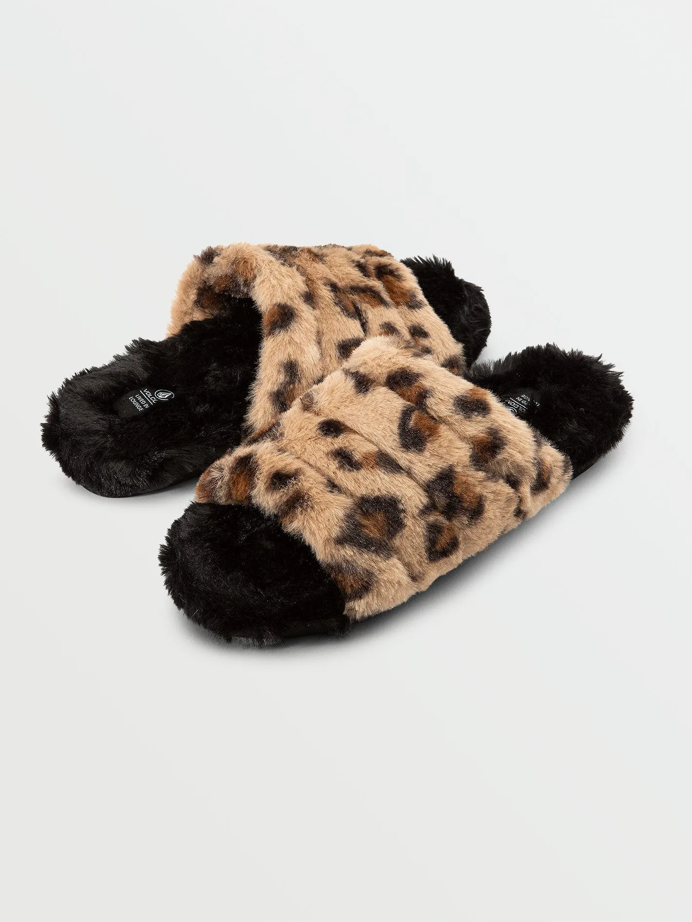 Lived in Lounge Puff Puff Slides - Leopard sold by Volcom