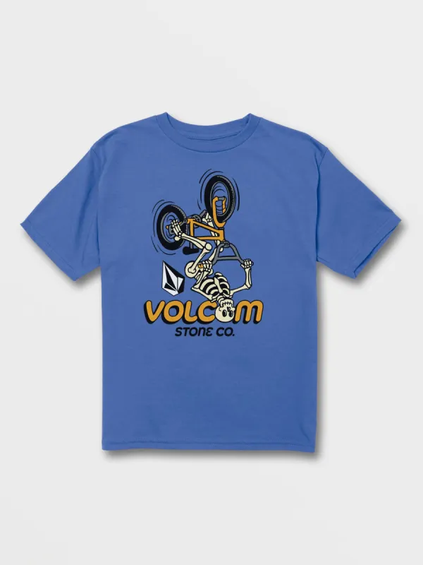 Little Boys Skele Flip Short Sleeve Tee - Marina Blue sold by Volcom