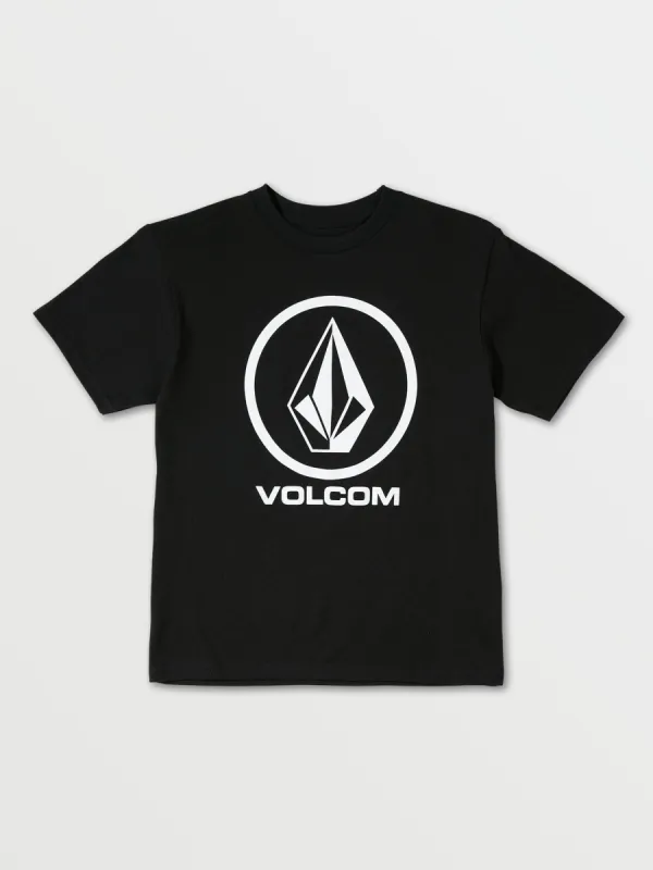 Big Boys Circle Corp Short Sleeve Tee - Black sold by Volcom