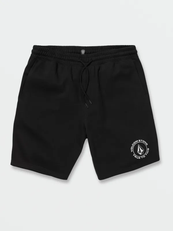 True To This Fleece Shorts - Black sold by Volcom