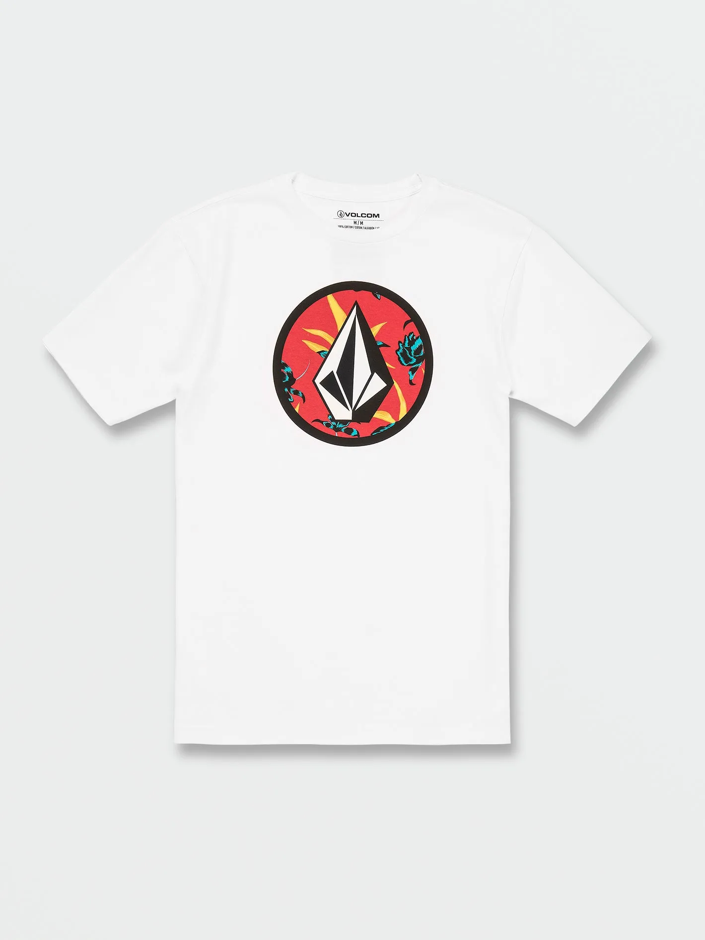 Circle Stone Short Sleeve Tee - White Combo sold by Volcom