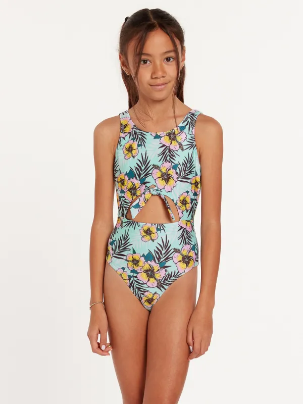 Big Girls Waveback One-Piece - Sea Glass sold by Volcom