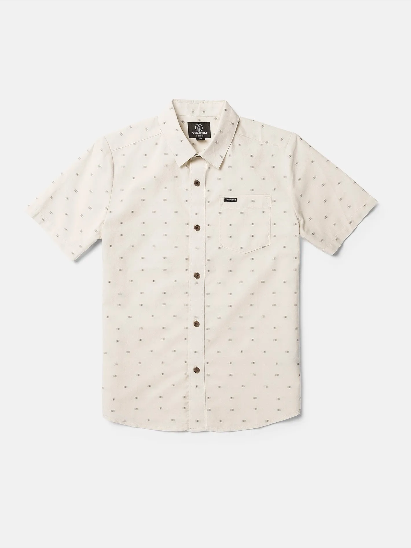 Big Boys Crownstone Short Sleeve Shirt - Off White sold by Volcom