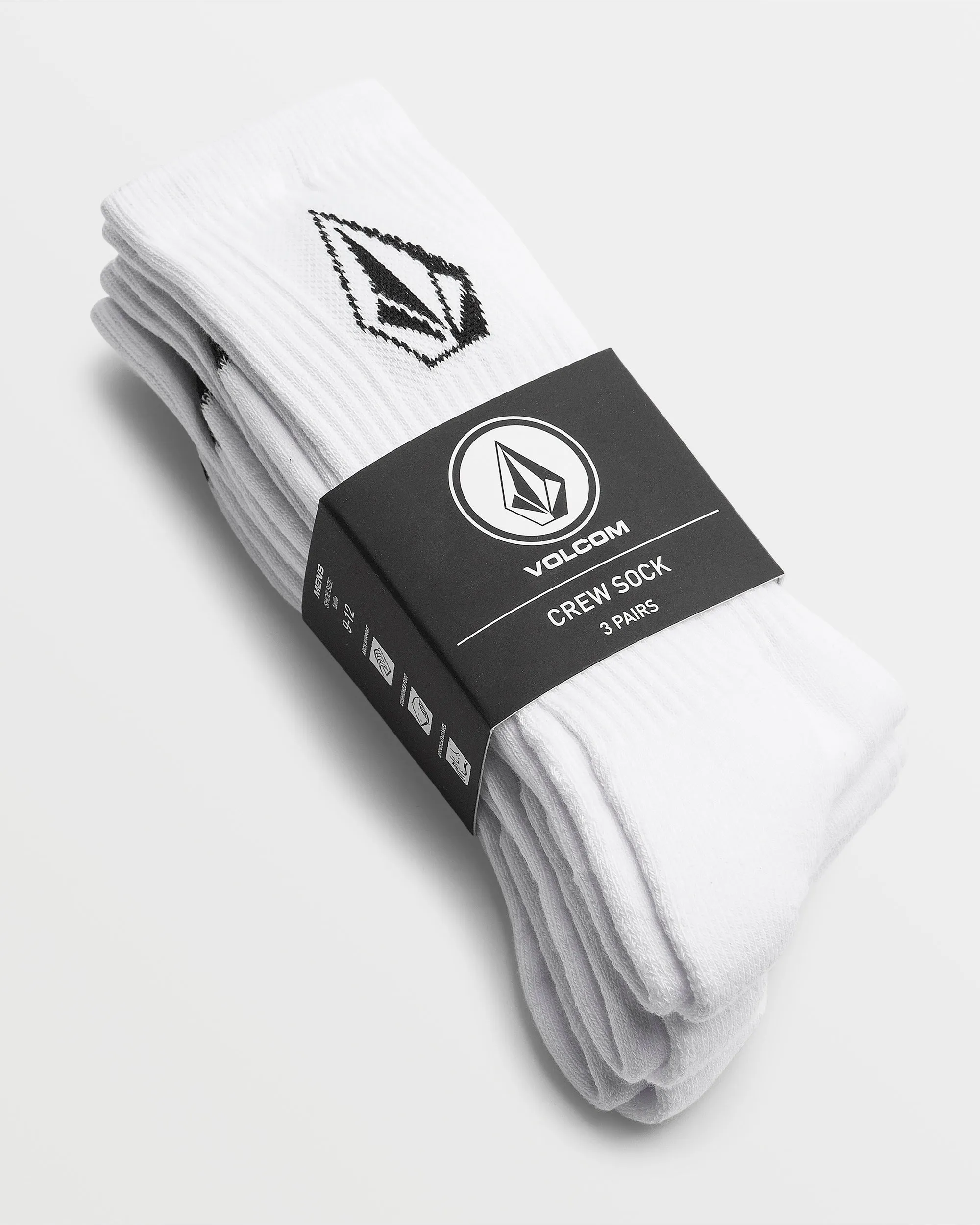 Full Stone Socks 3pk - White sold by Volcom product image thumbnail 2