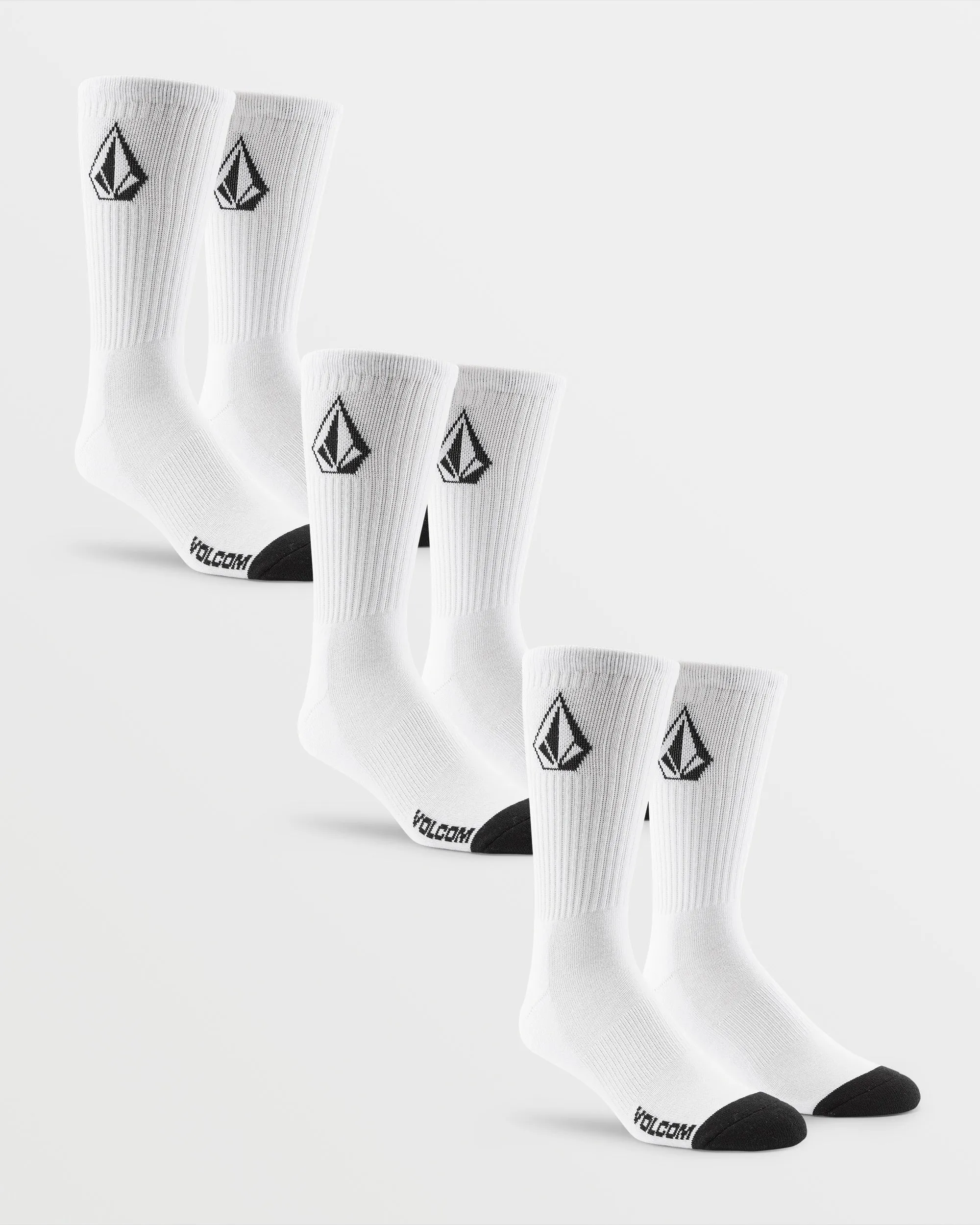 Full Stone Socks 3pk - White sold by Volcom product image thumbnail 3