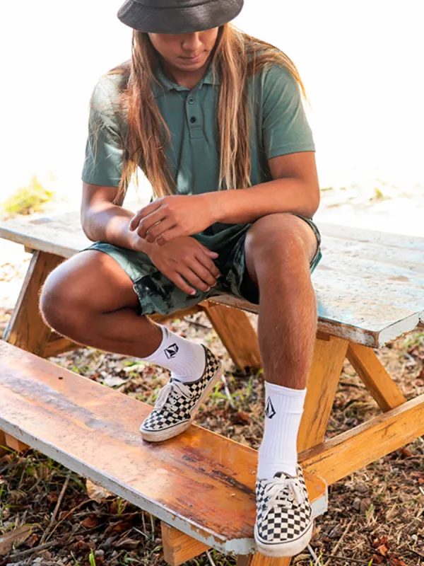 Full Stone Socks 3pk - White sold by Volcom