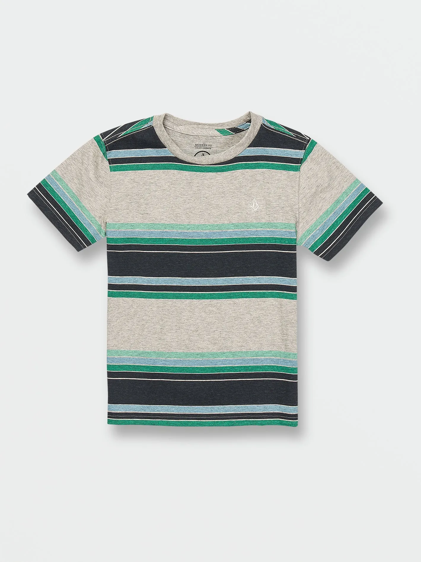 Little Boys Bandstone Crew Short Sleeve Shirt - Grey sold by Volcom