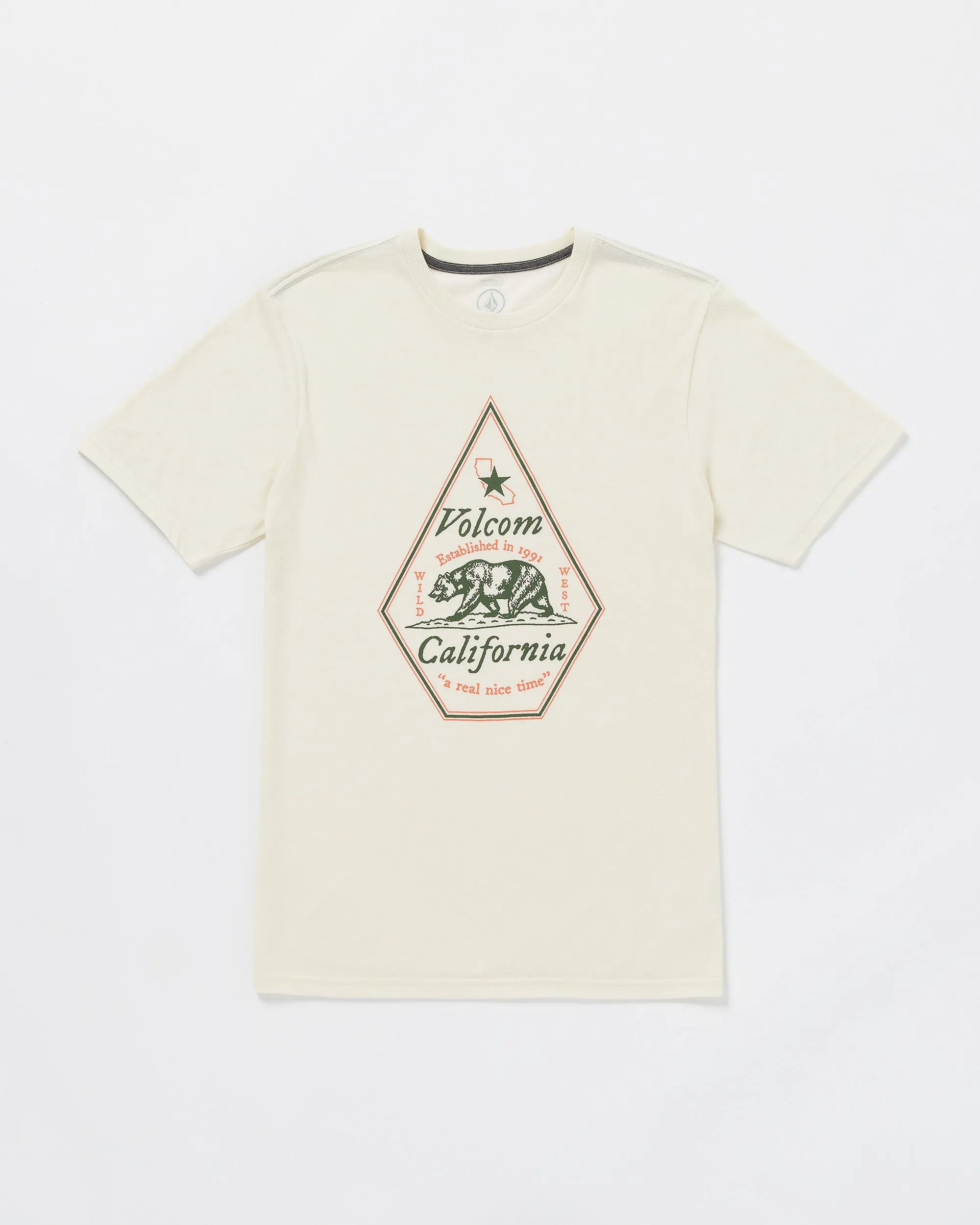 Calinice Time Short Sleeve Tee - Off White Heather sold by Volcom