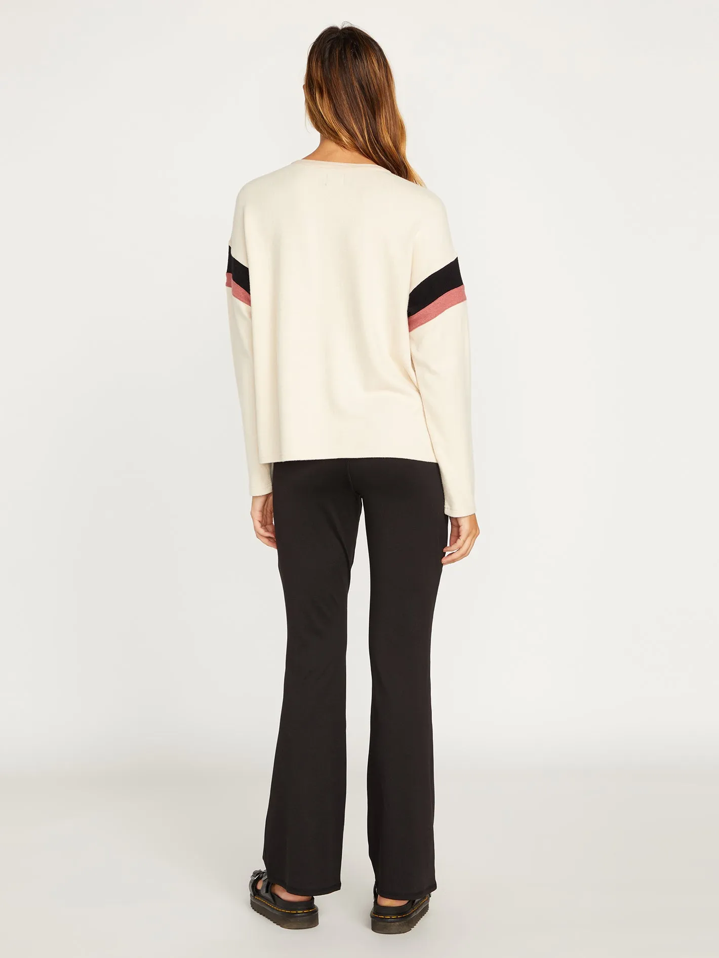 Lived In Lounge Fleece Crew Sweatshirt - Cream sold by Volcom product image thumbnail 2