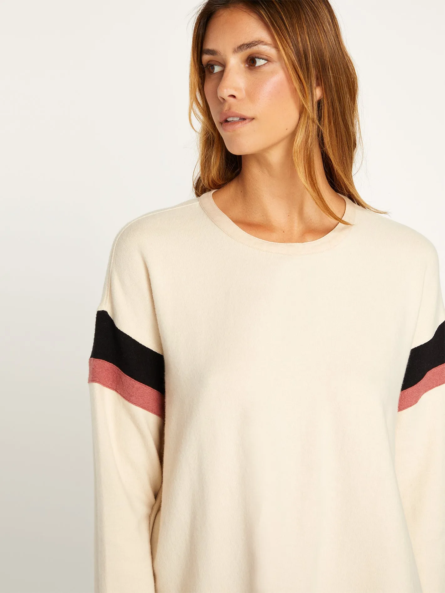 Lived In Lounge Fleece Crew Sweatshirt - Cream sold by Volcom product image thumbnail 3