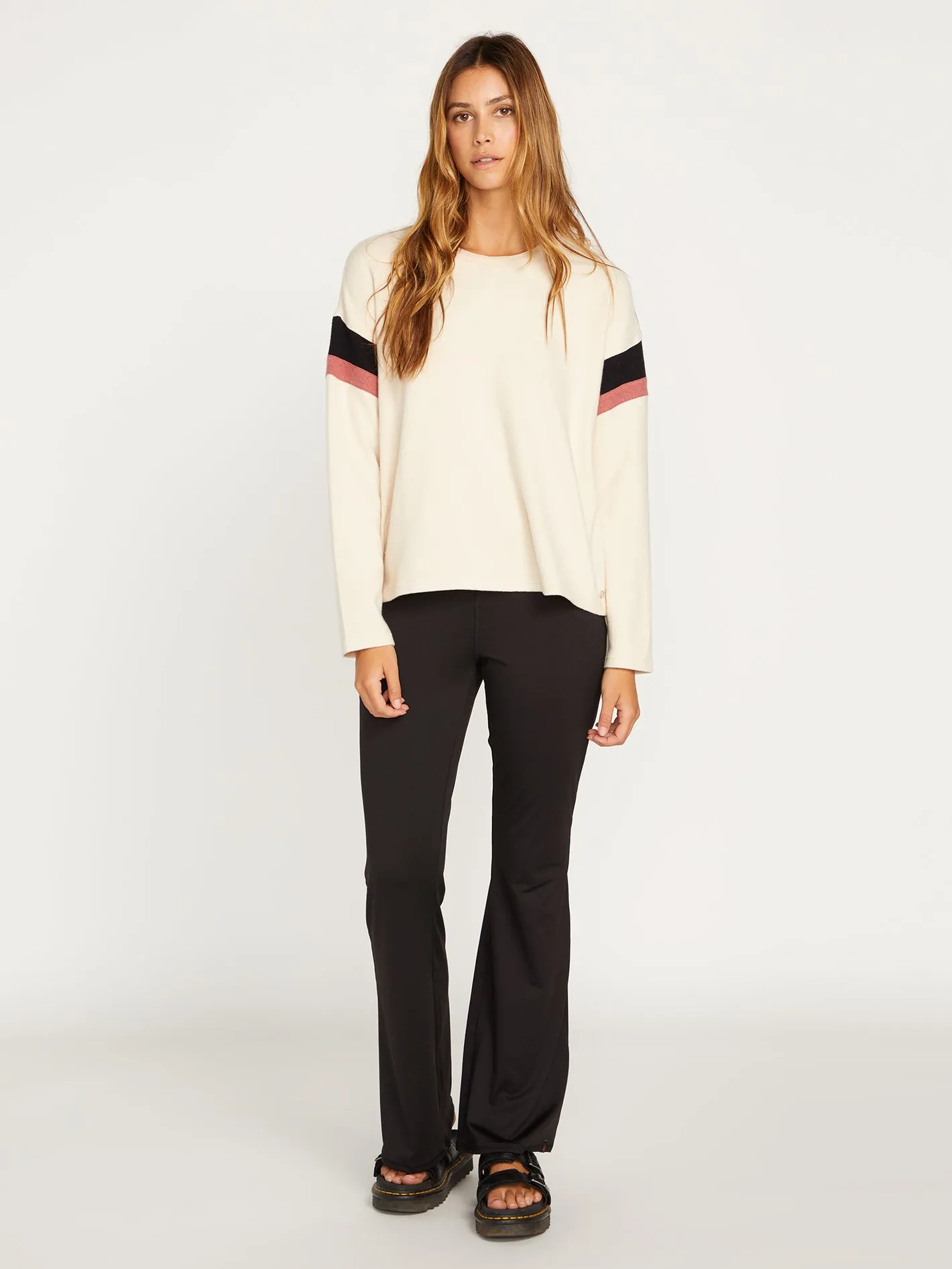 Lived In Lounge Fleece Crew Sweatshirt - Cream sold by Volcom