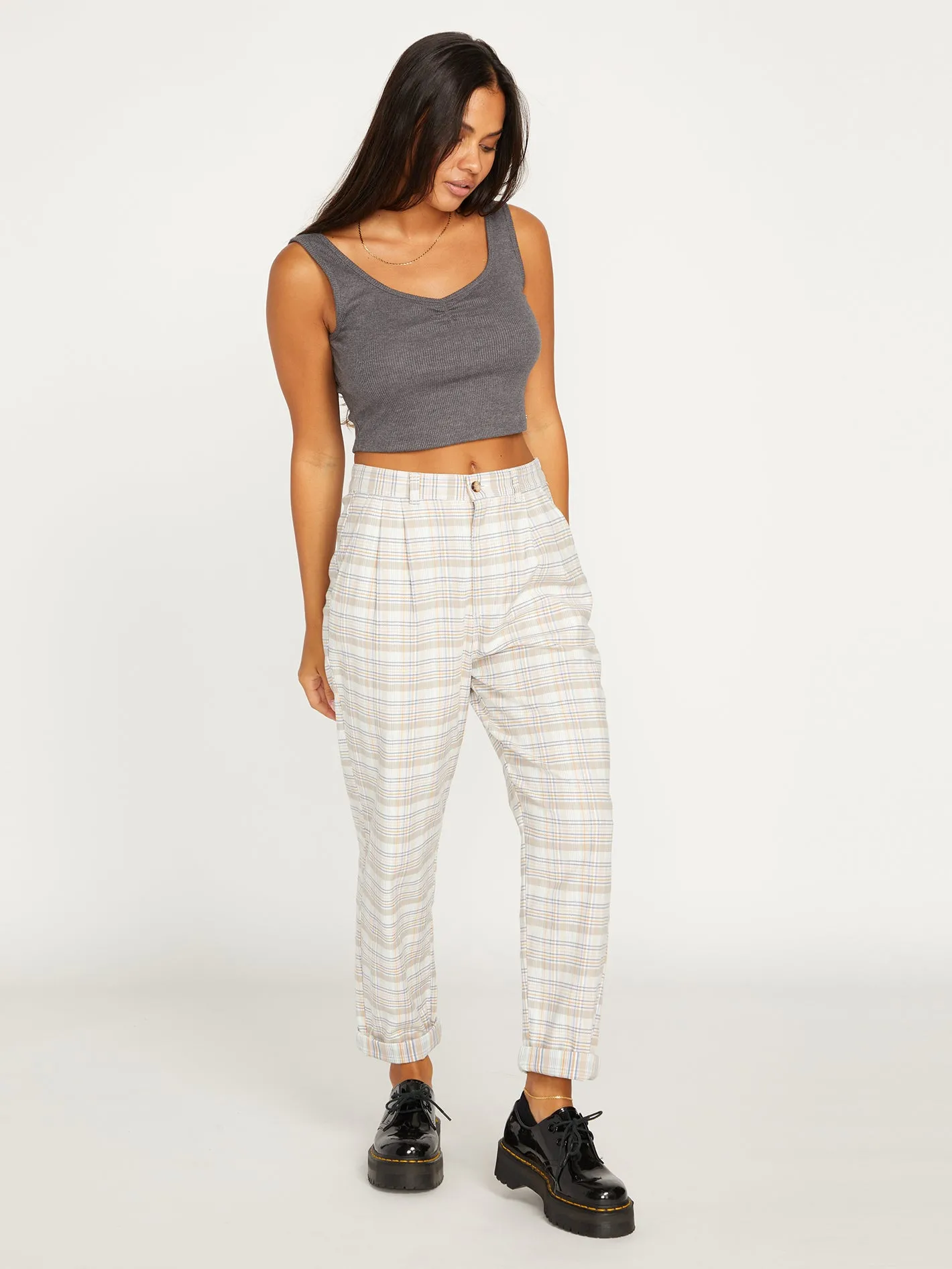 Lived in Lounge Cropped Rib Tank - Black sold by Volcom