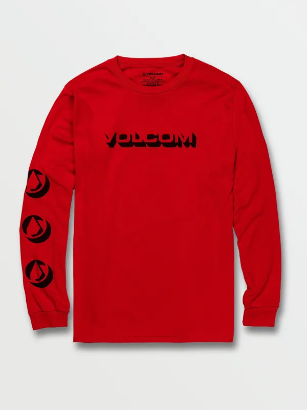 Stone Void Long Sleeve Tee - Ribbon Red sold by Volcom