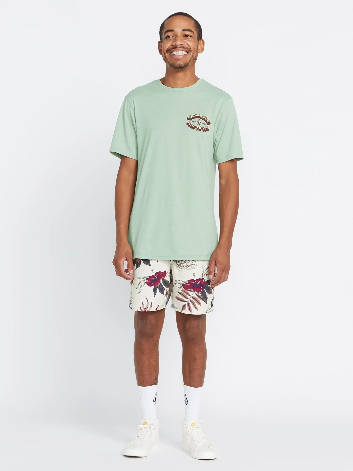 Mechanic Short Sleeve Tee - Slate Heather sold by Volcom
