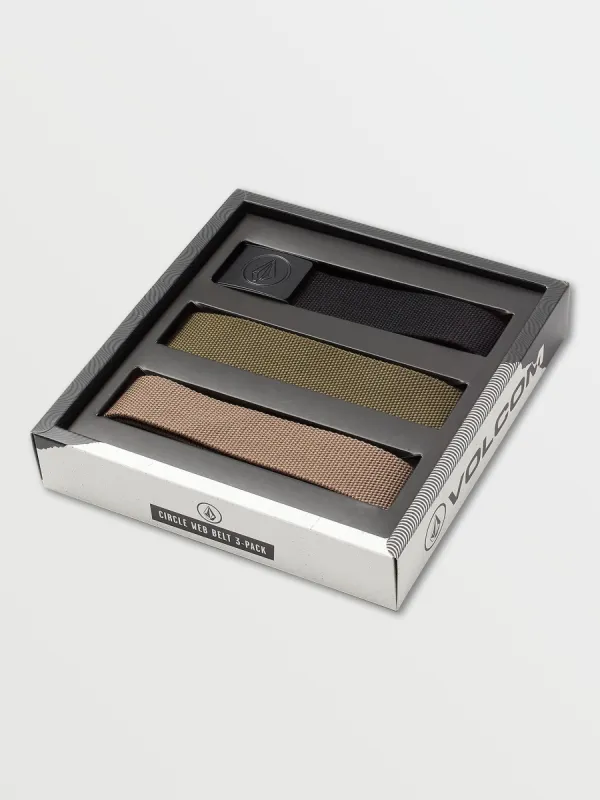 3 Piece Circle Web Belt Gift Set - Assorted Colors made by Volcom