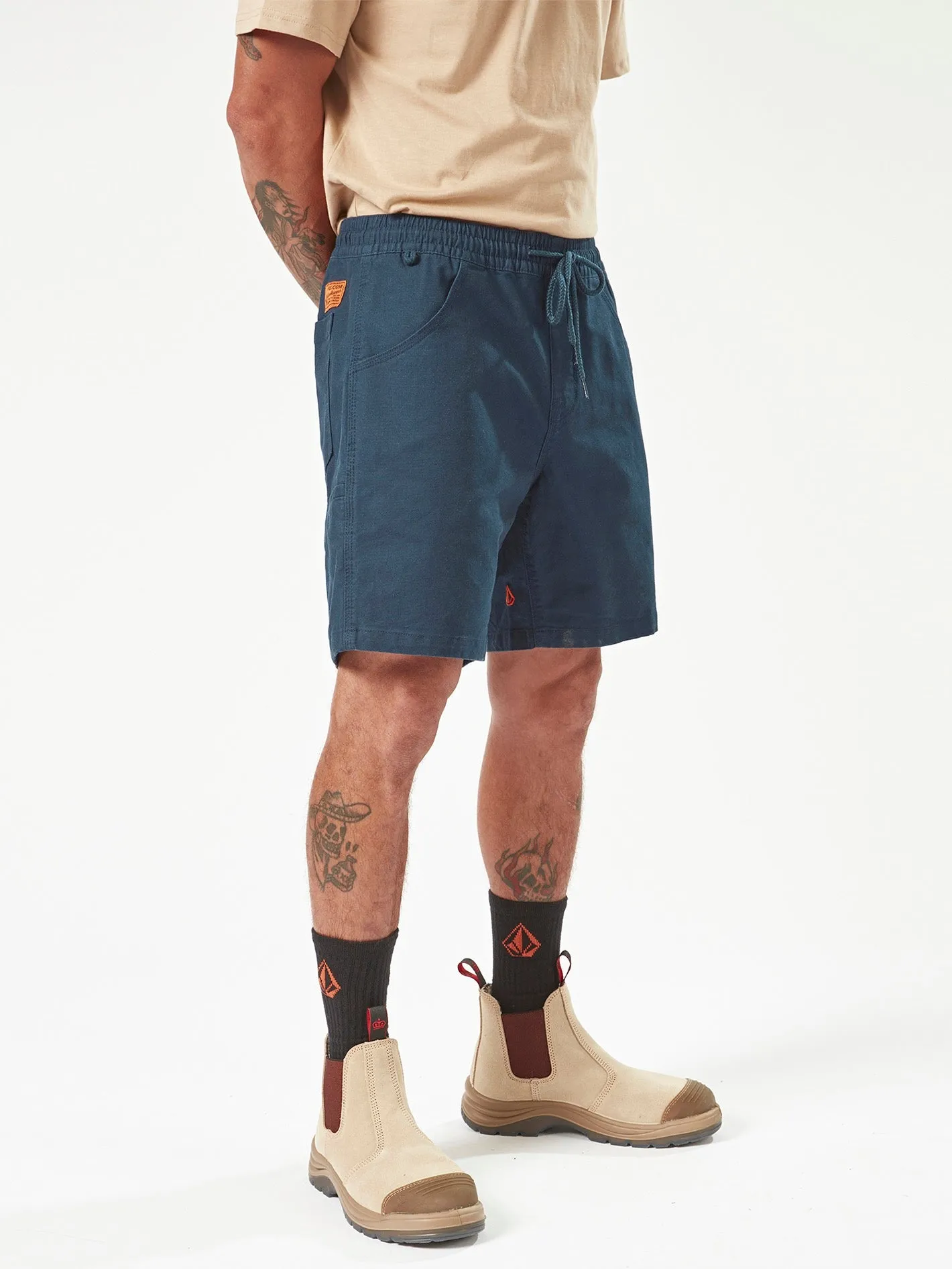 Volcom Workwear Caliper Elastic Waist Shorts - Navy sold by Volcom product image thumbnail 5