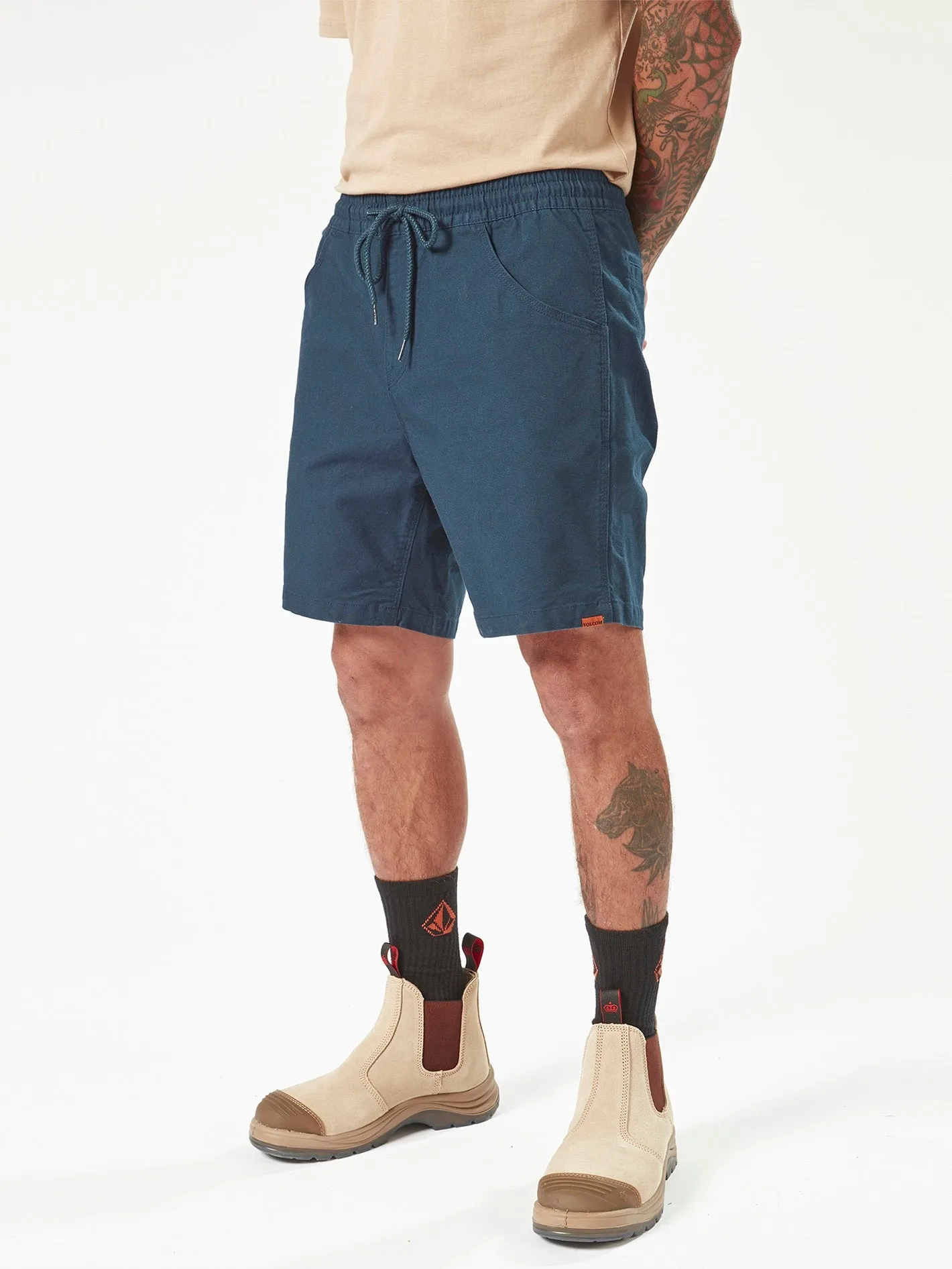Volcom Workwear Caliper Elastic Waist Shorts - Navy sold by Volcom product image thumbnail 4