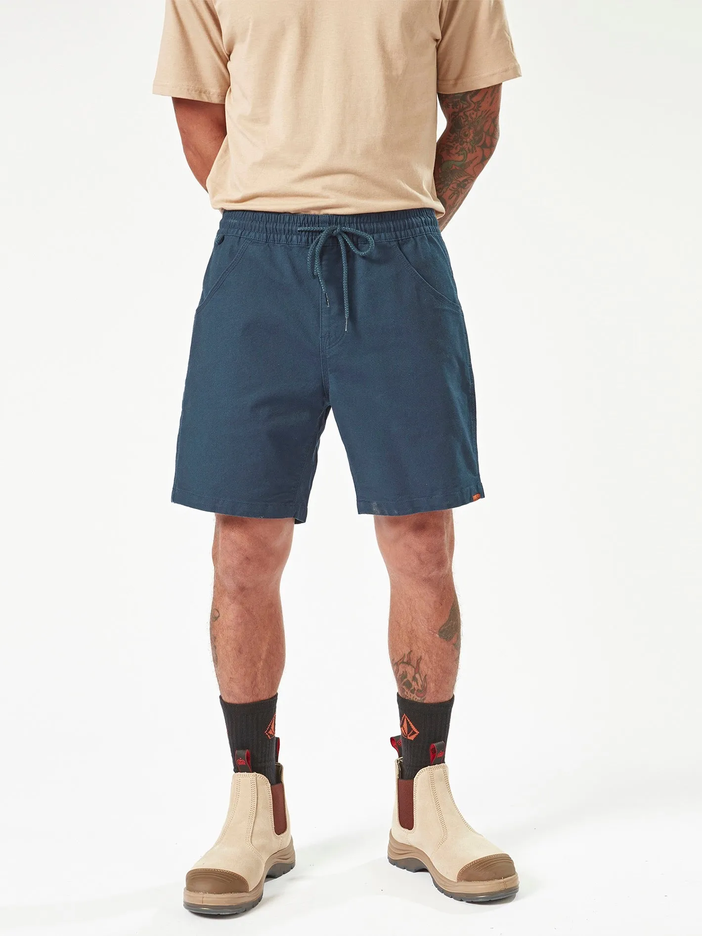 Volcom Workwear Caliper Elastic Waist Shorts - Navy sold by Volcom product image thumbnail 3