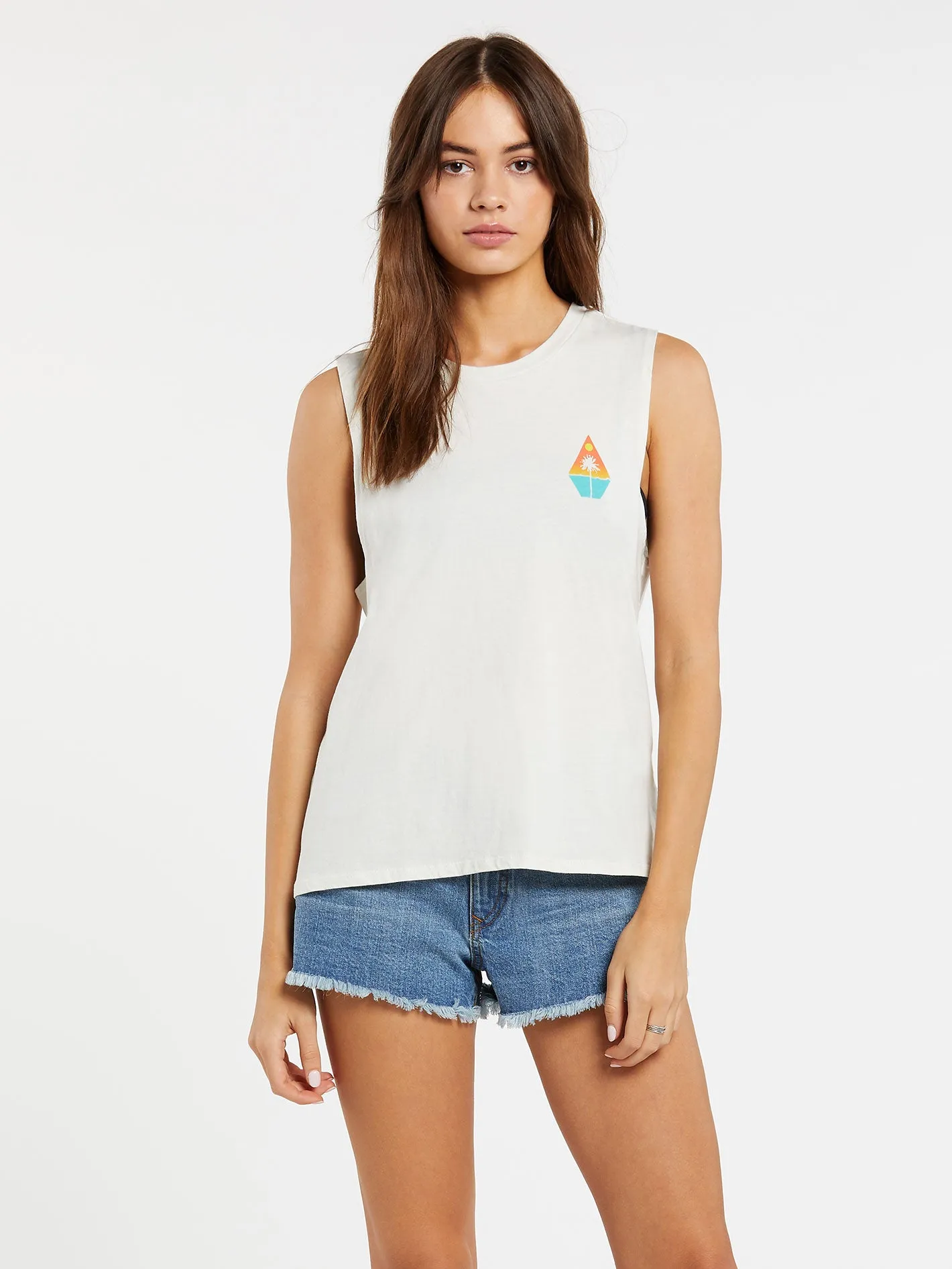 Sorry Babe Muscle Tank - Mist sold by Volcom