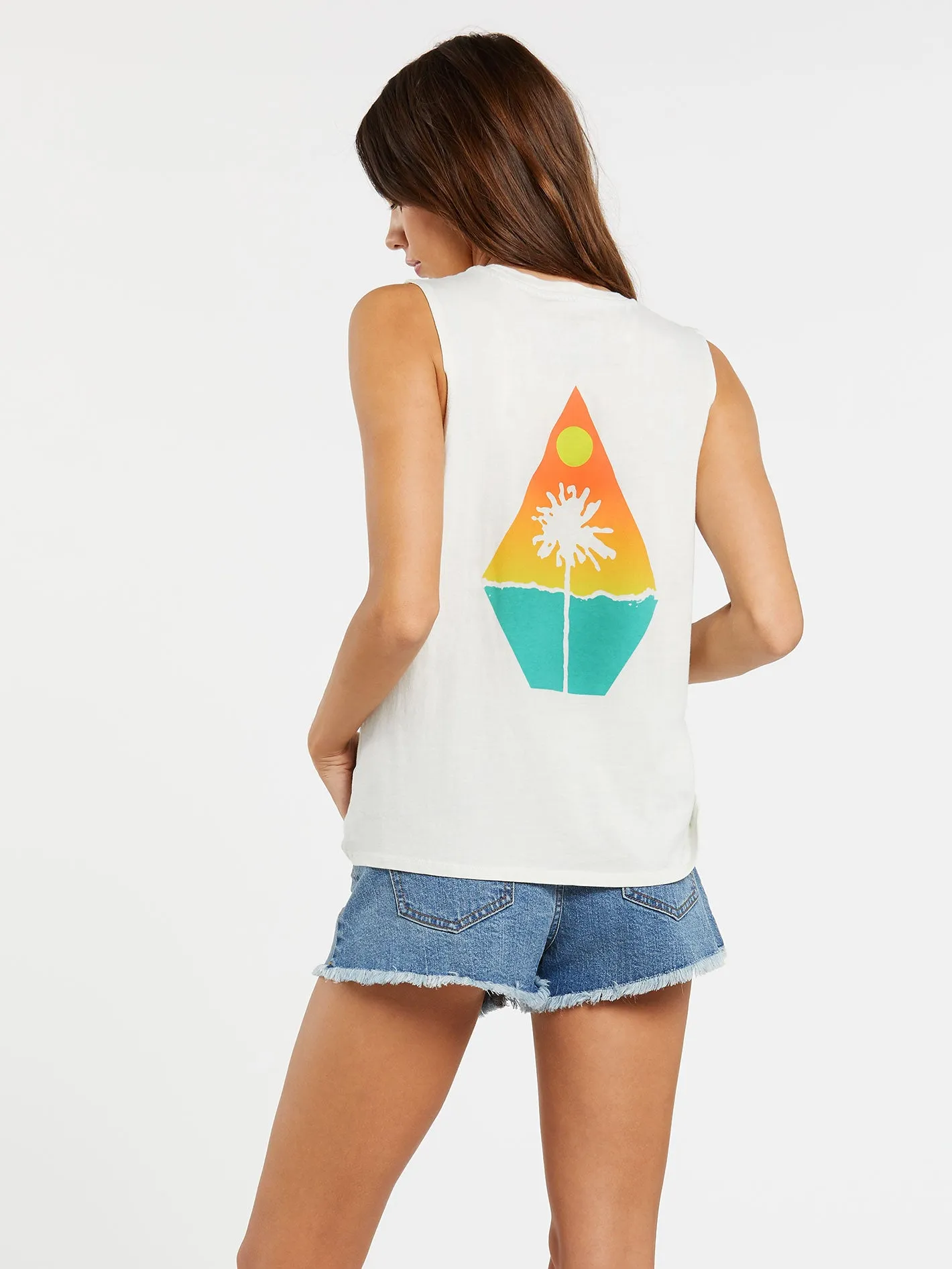 Sorry Babe Muscle Tank - Mist sold by Volcom product image thumbnail 2