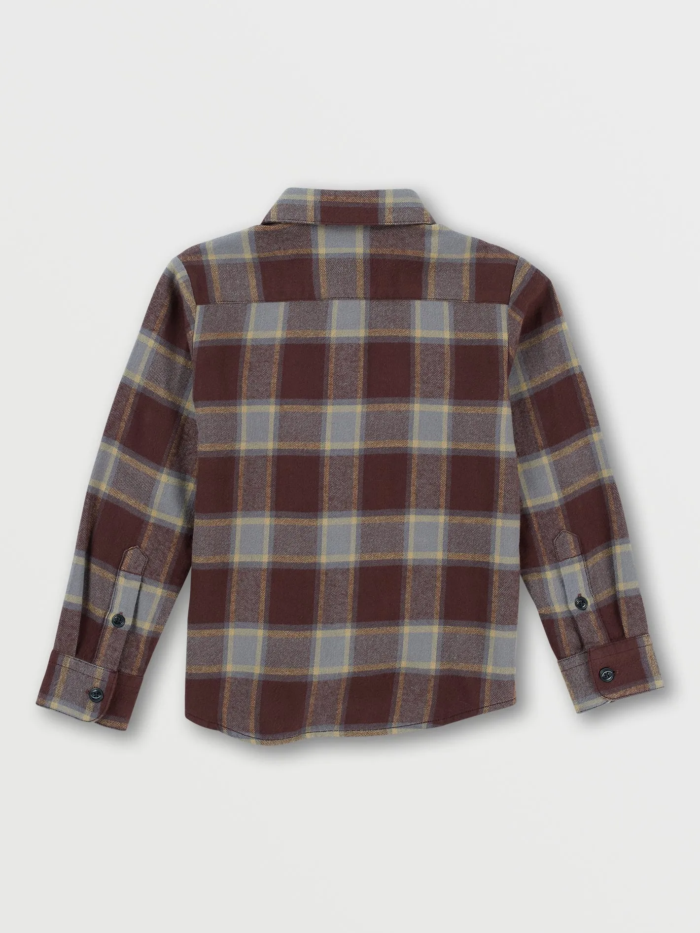 Little Boys Caden Plaid Long Sleeve Flannel - Mahogany sold by Volcom product image thumbnail 2