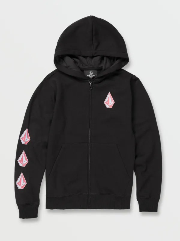 Big Boys Iconic Stone Zip Hoodie - New Black sold by Volcom