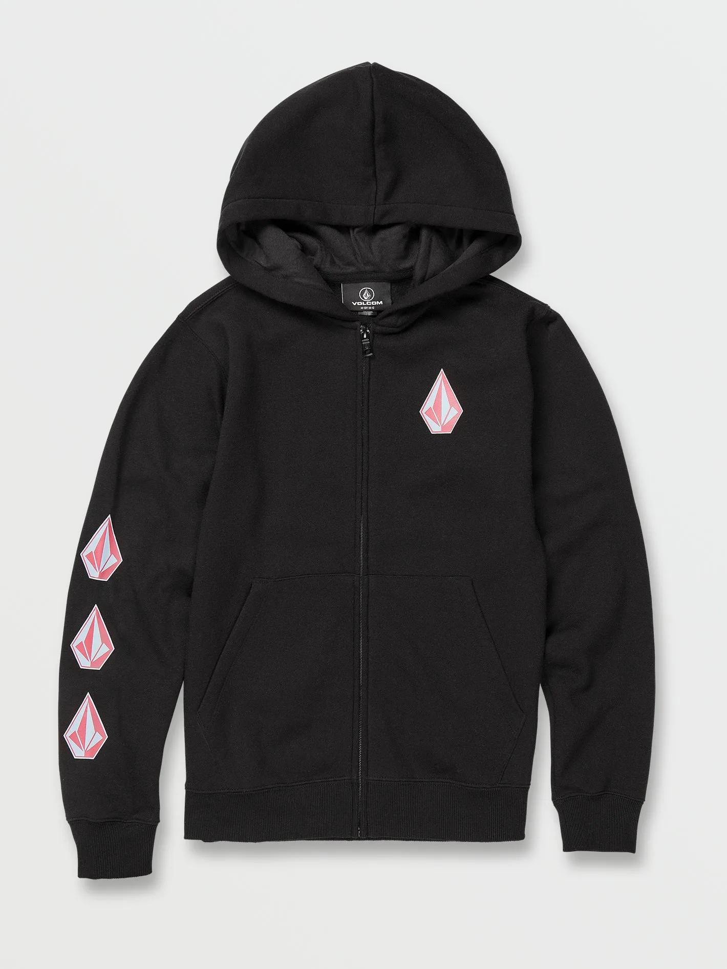 Big Boys Iconic Stone Zip Hoodie - New Black sold by Volcom