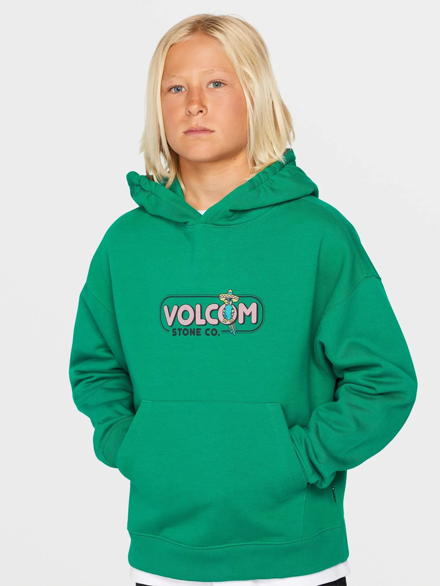 Big Boys Mountainside Pullover Hoodie - Synergy Green sold by Volcom product image thumbnail 5