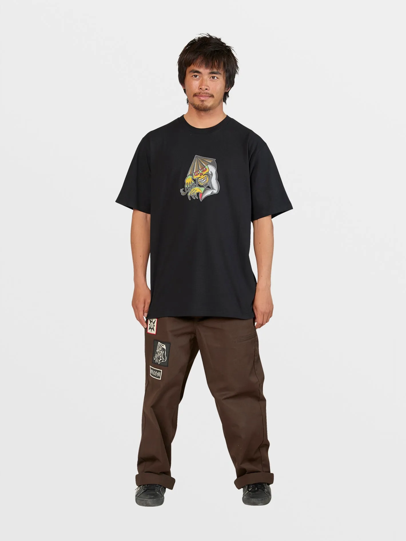 Tokyo True Featured Artist Yusuke Piper Short Sleeve Tee - Black sold by Volcom