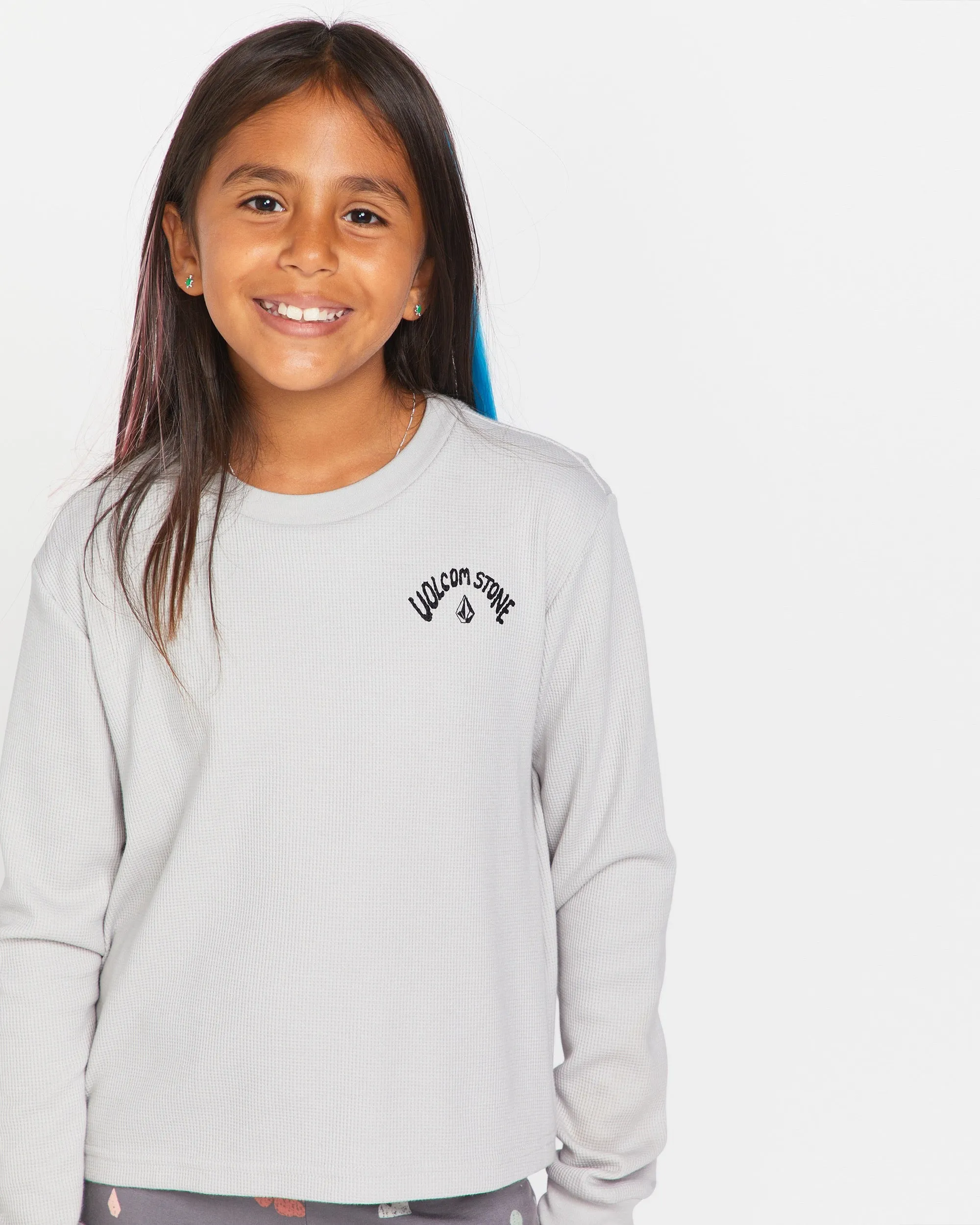Big Girls Thermality Long Sleeve Shirt - Light Grey sold by Volcom product image thumbnail 3