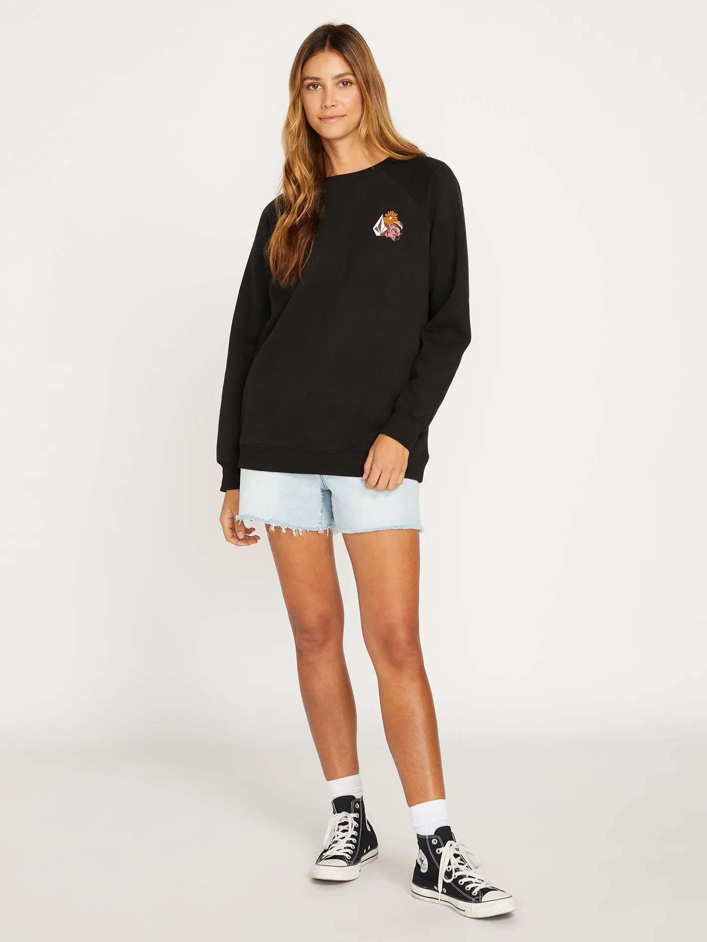Stone Magic Boyfriend Crew Sweatshirt - Black sold by Volcom product image thumbnail 2