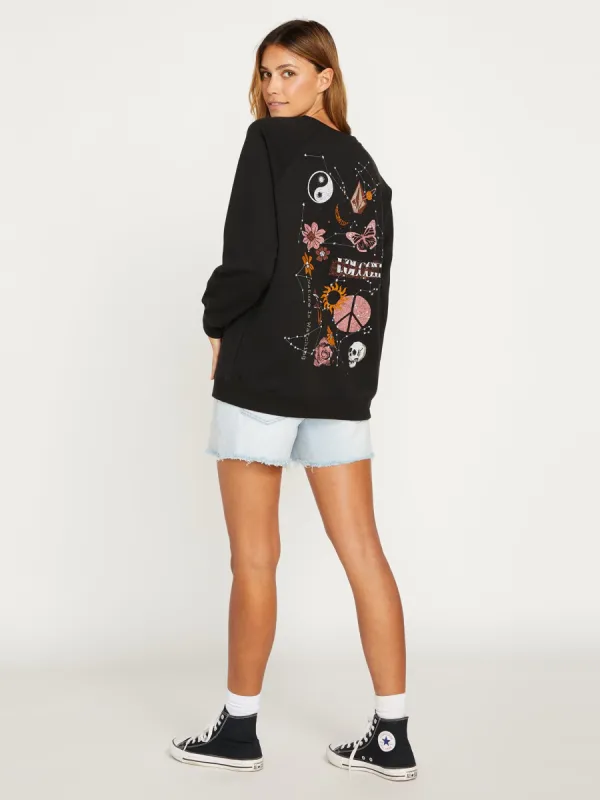 Stone Magic Boyfriend Crew Sweatshirt - Black sold by Volcom