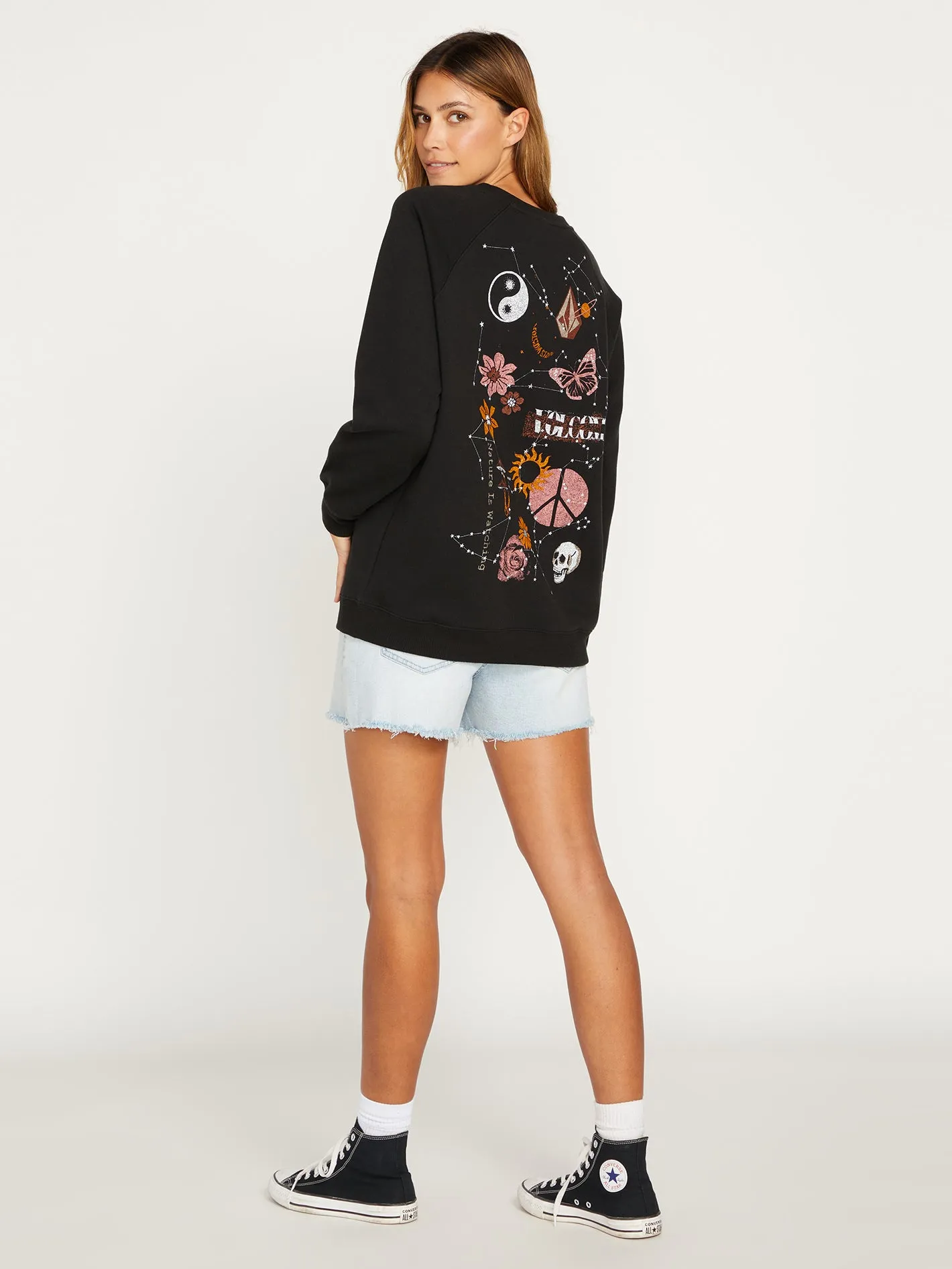 Stone Magic Boyfriend Crew Sweatshirt - Black sold by Volcom