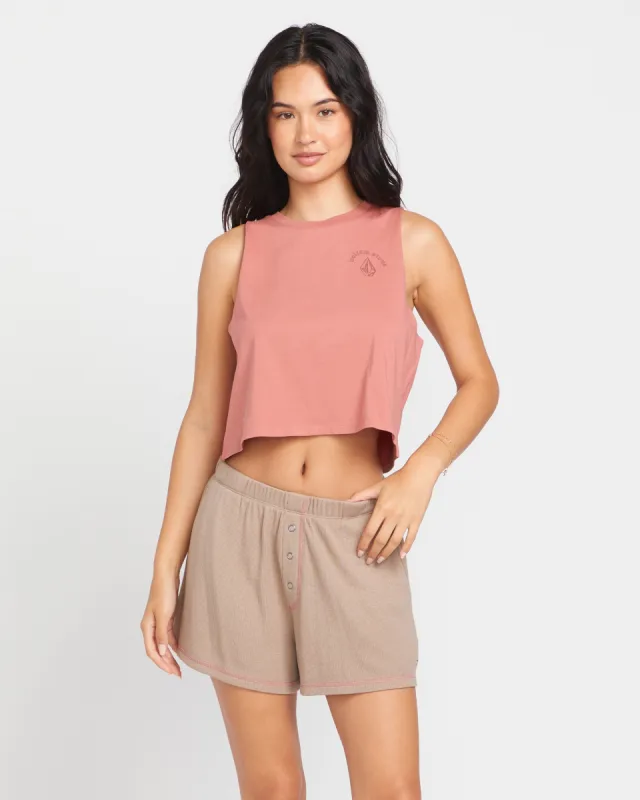 Stone Hour Crop Top - Mauve Rose sold by Volcom