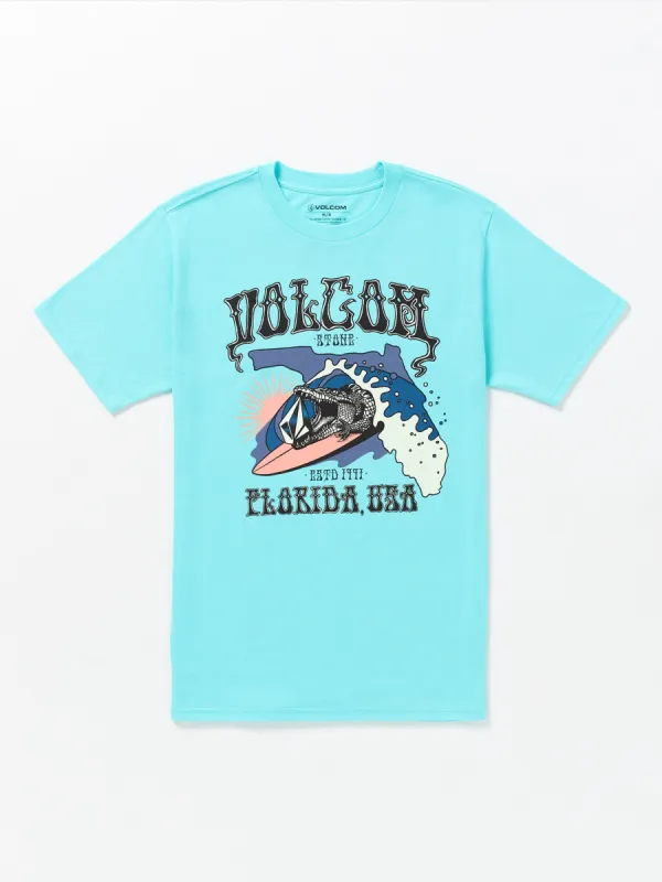 Gator Tubes Short Sleeve Tee - Crete Blue sold by Volcom