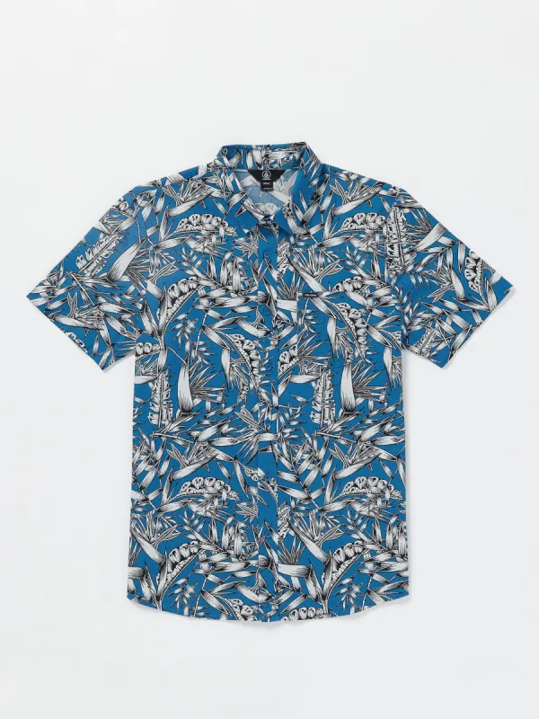 Warbler Short Sleeve Woven Shirt - Free Blue sold by Volcom