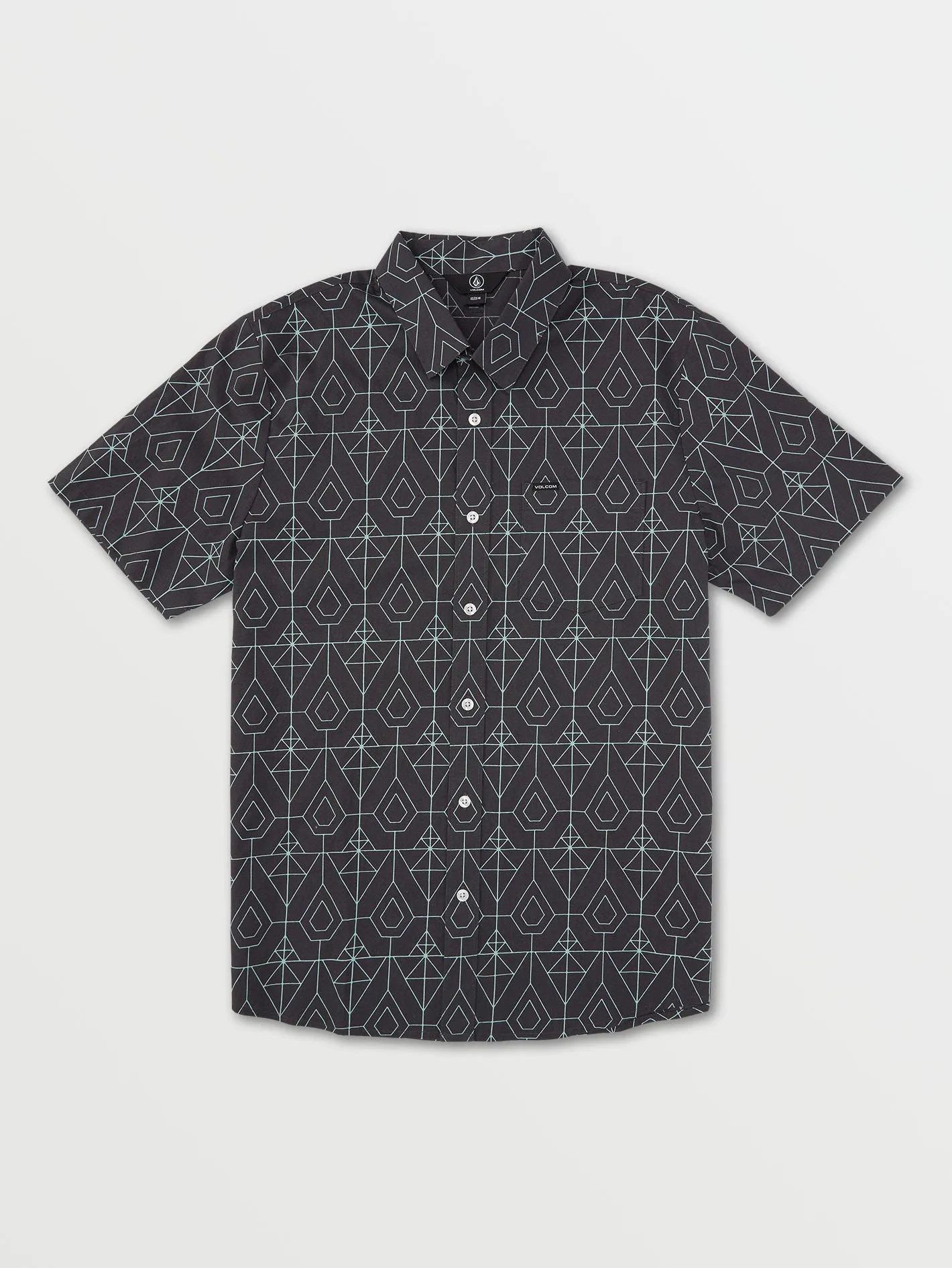 Warbler Short Sleeve Shirt - Asphalt Black sold by Volcom