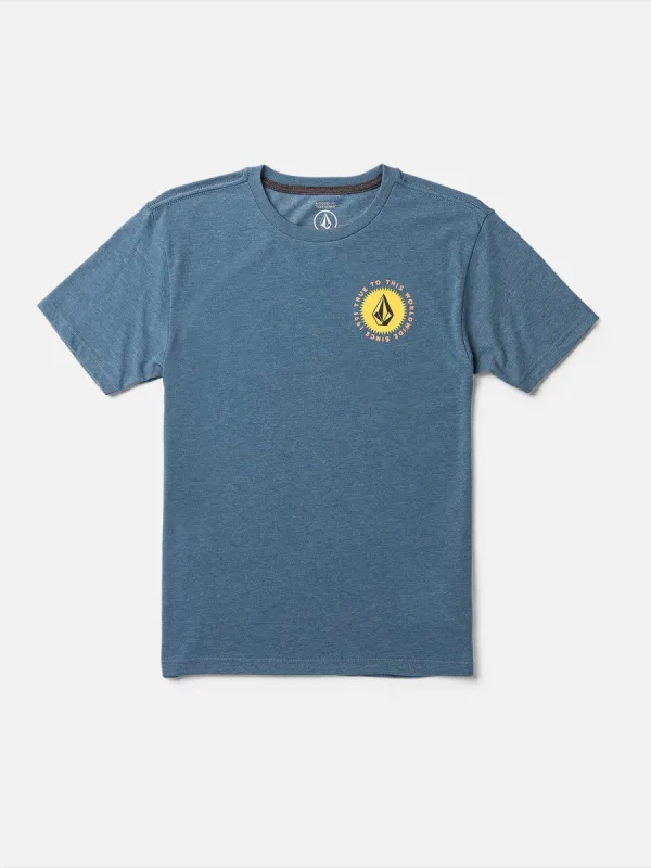 Little Boys Shaped Up Short Sleeve Tee - Stone Blue Heather sold by Volcom