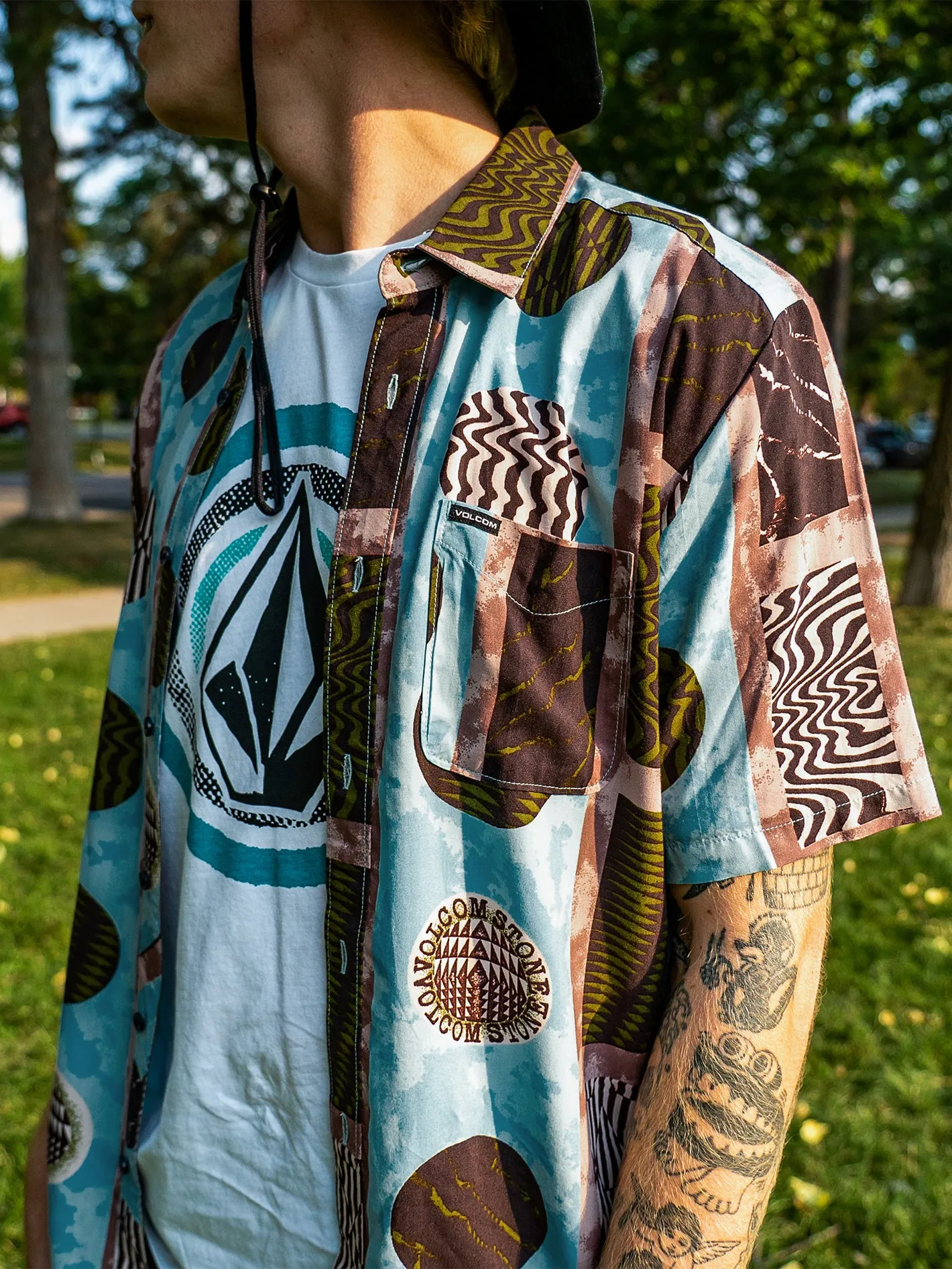 Stone Pegs Short Sleeve Shirt - Ashley Blue sold by Volcom product image thumbnail 2