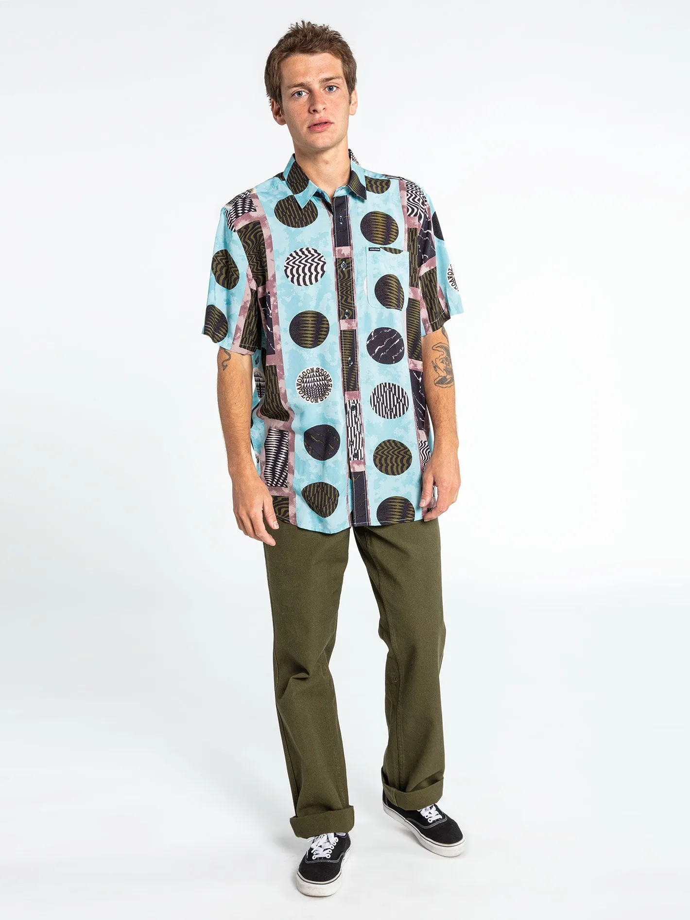 Stone Pegs Short Sleeve Shirt - Ashley Blue sold by Volcom product image thumbnail 5