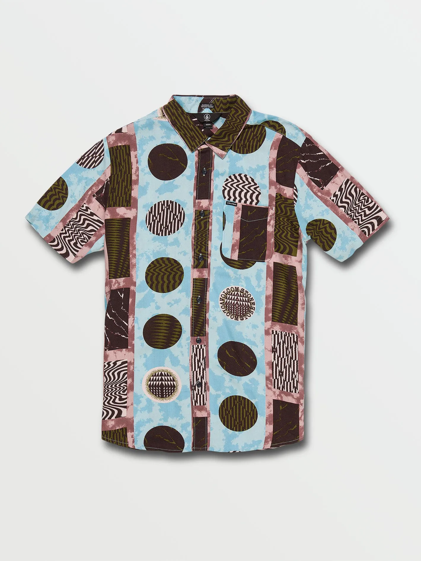 Stone Pegs Short Sleeve Shirt - Ashley Blue sold by Volcom product image thumbnail 3