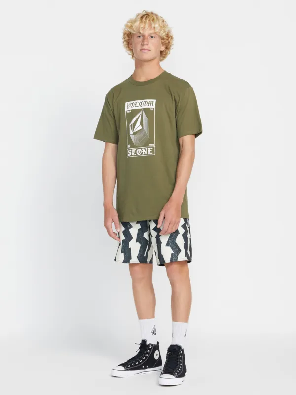 Explicit Stone Short Sleeve Tee - Military sold by Volcom
