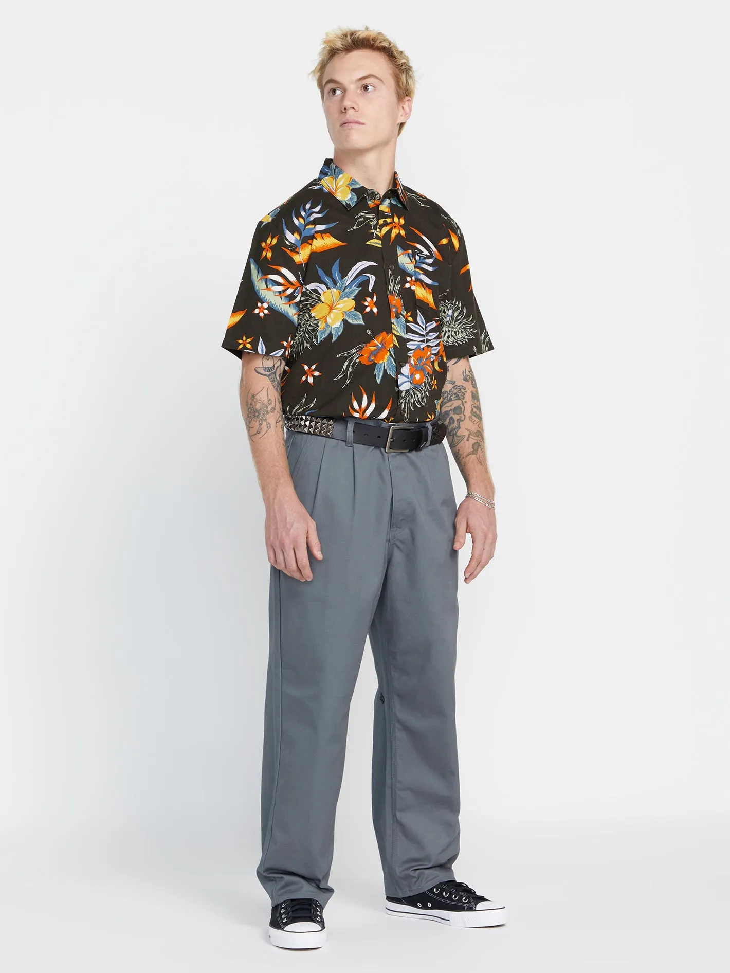 Sunriser Floral Short Sleeve Shirt - Stealth sold by Volcom product image thumbnail 2
